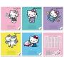 74793 Тетрадь Hello Kitty, формат А5, на скрепке, 18 листов, клетка с полями, внутренний блок офсет 60-65 г, 92% белизна, обложка мелованный картон + УФ-лак 979199630