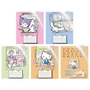 76555 Тетрадь Hello Kitty and Friends в дополнительной ПВХ обложке, формат А5, на скрепке, 18 листов, линейка с полями, внутренний блок офсет 65 г/м2, 92% белизна, 4 дизайна в спайке, 20 шт. в спайке 384621696