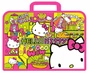 75363 Папка пластиковая с ручками (тесьма) Hello Kitty, формат А4, размер 34*24,5*7,5 см, для тетрадей, пластиковая, на молнии, края отстрочены тесьмой, дизайн с двух сторон 1860014900