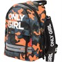 89436 Рюкзак молодежный Only Girl оранжевый, 1 отделение на молнии, размер 24х16х11 см, материал полиэстер, 1 передний карман на молнии, 1 внутренний карман, светоотражатели, регулируемые лямки 387352527