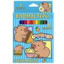 77220 Фломастеры трехгранные Капибары 8 цв., в картонной упаковке с европодвесом 1281954423