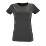 Футболка женская Regent Fit Women, черный меланж 1051524507