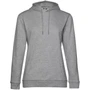 Толстовка с капюшоном женская Hoodie, серый меланж 1810637151