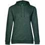 Толстовка с капюшоном женская Hoodie, темно-зеленый меланж 738614418