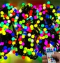 Гирлянда нить уличная 20 м. 100 диодов SMART RGB (шар 3,8 см.), пульт, черный каучук - 20-3757 H IP65 LEON LED (LIGHT) 1905152563