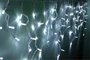 Светодиодная бахрома уличная 5x0.7м. 260 белых диодов, с мерцанием, белый каучук, IP65 - 9752-1Bwf LEON LED (LIGHT) 1476562390