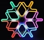 Светодиодная снежинка 80см. (НЕОН мульти + белые лучи) - 6080M LEON LED (LIGHT) 803022083