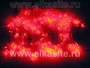 Светодиодный занавес 2x1.5м. 240 красных диодов, прозрачный пвх - 240L4F-RD LEON LED (LIGHT) 1838169692
