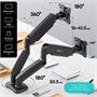 Кронштейн настольный для двух мониторов ONKRON G160 Black для размера 13"-32" 1552401103