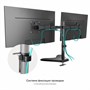 Кронштейн настольный для двух мониторов ONKRON Black D221FS для размера 13"-32" 514080524