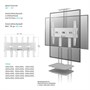 Мобильная напольная стойка ONKRON TS1552 белая для размера 40-70" 676768159
