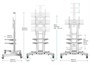 Мобильная напольная стойка ONKRON TS1552 белая для размера 40-70" 676768159