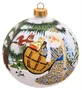 НФШ-1499 Ел.украшение Шар «Снегурочка с белкой» 100 мм 1921842598