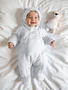 Комбинезон детский демисезонный Amarobaby Spring, белый AB-OD23-6201N-BE-62
