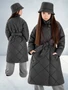 Пальто стёганое для девочек AmaroBaby TRENDY, графит AB-OD22-TRENDY29/10-116