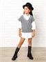 Жилет для девочки Amarobaby KNIT, серый AB-OD21-KNIT10/11-122