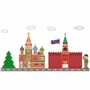 Декоративно-развивающая панель Город Специальностей "Кремль" Мишка 1398104919