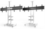 Мобильная напольная стойка для двух панелей ONKRON TS1881DV White для размера 40"-65" 1356063332
