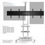Мобильная напольная стойка для двух панелей ONKRON TS1881DV White для размера 40"-65" 1356063332