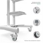 Мобильная напольная стойка для двух панелей ONKRON TS1881DV White для размера 40"-65" 1356063332