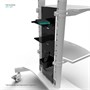 Мобильная напольная стойка для двух панелей ONKRON TS1881DV White для размера 40"-65" 1356063332