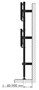 Стационарная напольная стойка для 4-x дисплеев размером 46"-60" Antall N-2x2 796796757