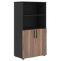 Шкаф-стеллаж средний VELION VENEER VRMCS 80.5, американский орех/яшма черный, 800х430х1517 мм 1966783008