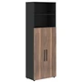 Шкаф-стеллаж высокий VELION VENEER VRHCS 80.6, американский орех/яшма черный, 800х430х2253 мм 356585050