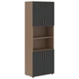 Шкаф-стеллаж широкий VELION VHCS 80.4, яшма черный/кобра, 800х430х2253 мм 1674969808