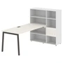 Стол-стеллаж EDIS L ELRST 1217, ясень траун/мокко, 2190х1250х1355 мм 2052572440