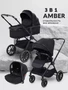Коляска 3 в 1 Mowbaby Amber Black 2083391096