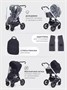 Коляска 2 в 1 Mowbaby Zoom Air Silver Black 728058874
