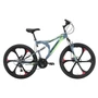 Велосипед Black One Totem FS 26 D FW серый/черный/зеленый 2021-2022 1757538011