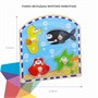 Рамка-вкладыш "МОРСКИЕ ЖИВОТНЫЕ" кит, звезда, конёк, краб, деревянная Baby You Bondibon (арт. ВВ1496-А) 1713447672