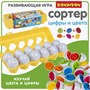 Развивающая игрушка СОРТЕР "ЯЙЦА ЦИФРЫ И ЦВЕТА", 12 штук в лотке, Baby You Bondibon (арт. ВВ6346) 1429222495